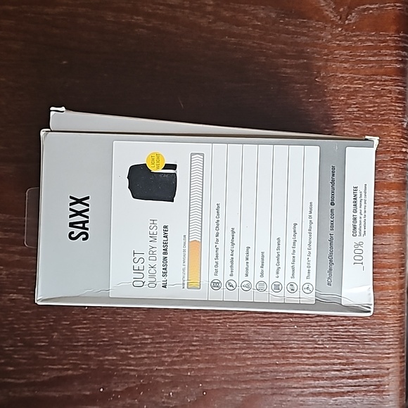 NEW SAXX quest quick dry mesh crew top in black - Picture 3 of 5